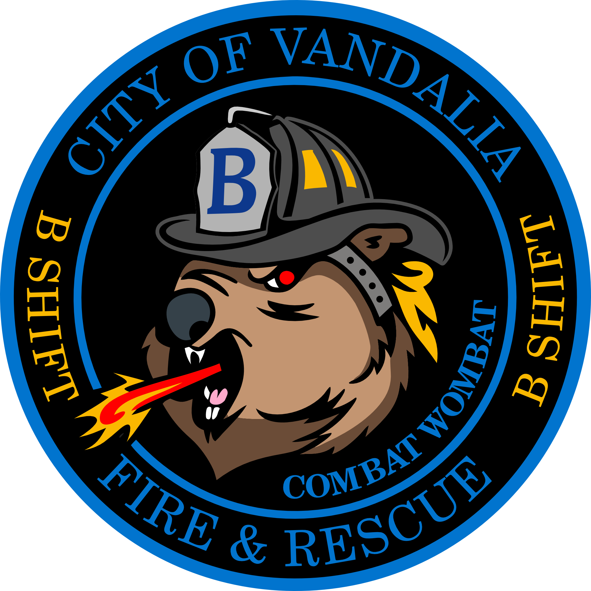 City of Vandalia fire and rescue B Shift logo